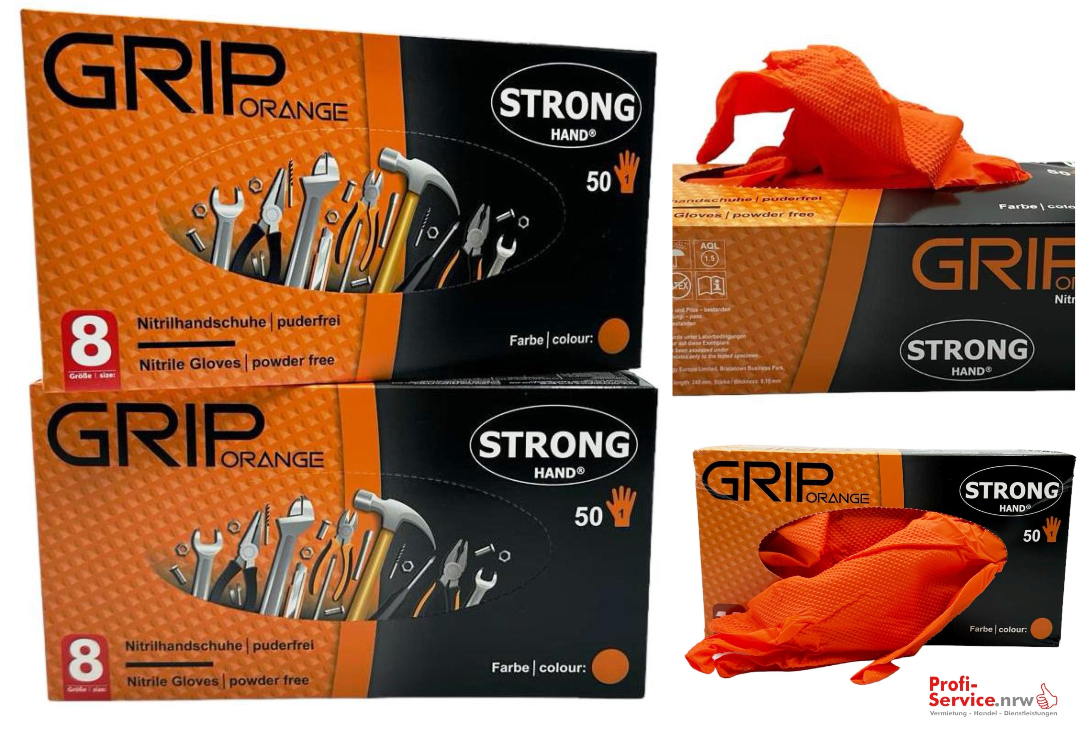 *GRIP ORANGE* STRONGHAND® HANDSCHUHE