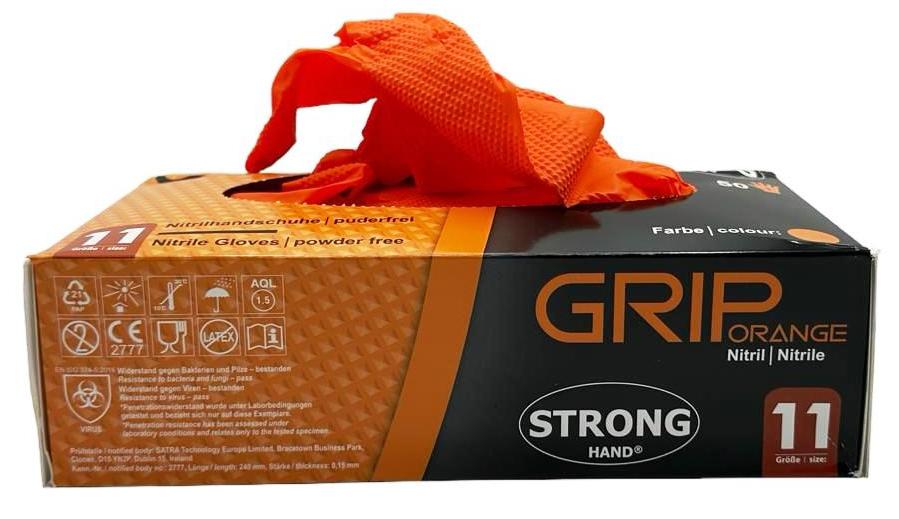 10x - *GRIP ORANGE* STRONGHAND® HANDSCHUHE -Angebot