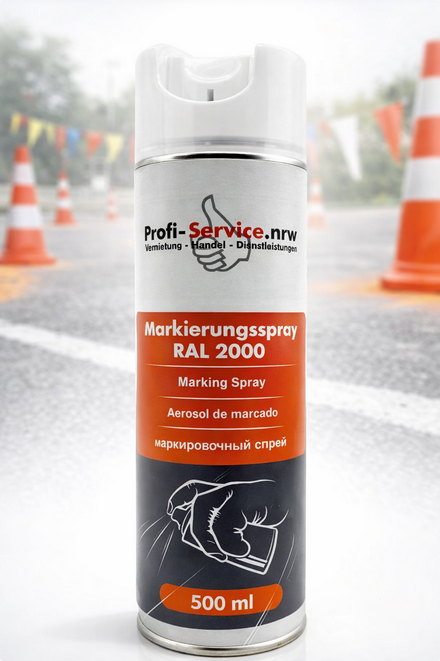 Profi Markierungsspray mit Spraycap RAL2000 Rrange 500ml