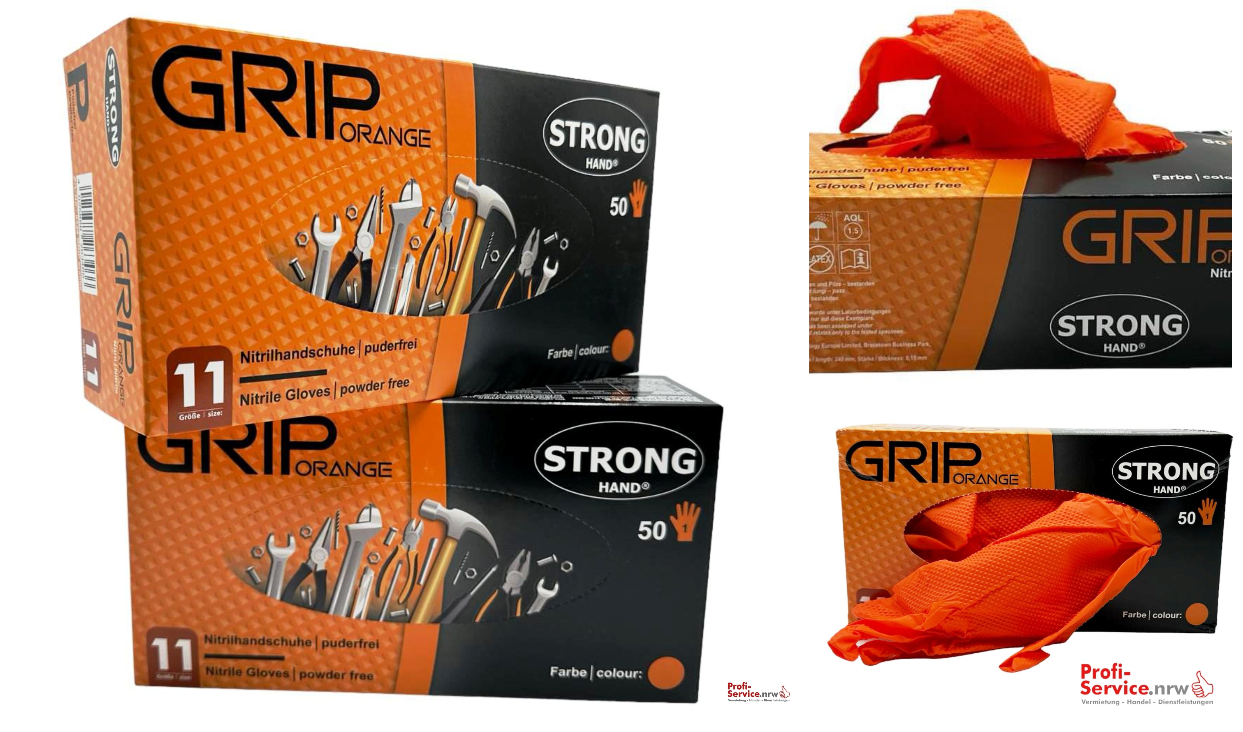 *GRIP ORANGE* STRONGHAND® HANDSCHUHE